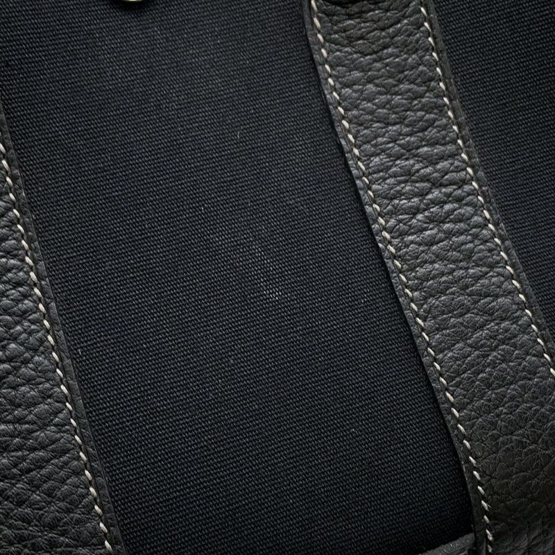 エルメス トートバッグ ガーデンパーティTTPM ブラック/シルバー金具 トワルオフィシエ/ネゴンダ □H刻印 黒