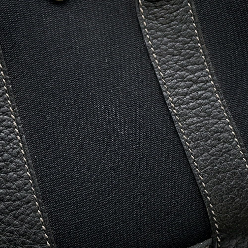 エルメス トートバッグ ガーデンパーティTTPM ブラック/シルバー金具 トワルオフィシエ/ネゴンダ □H刻印 黒