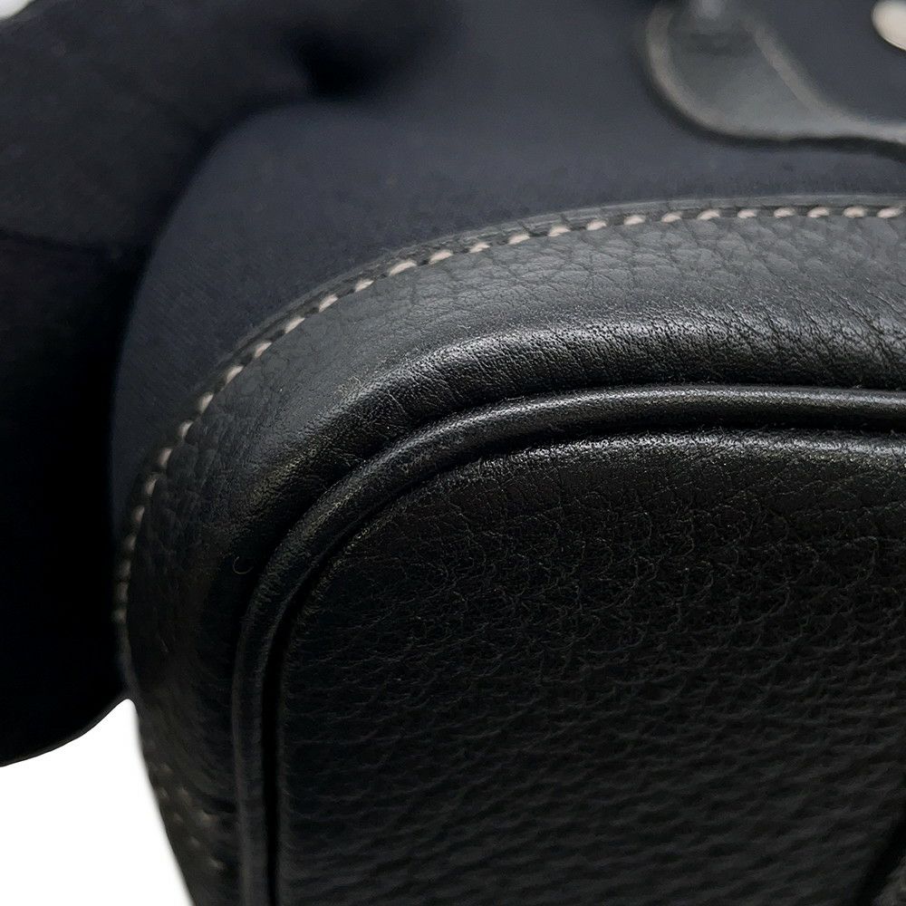 エルメス トートバッグ ガーデンパーティTTPM ブラック/シルバー金具 トワルオフィシエ/ネゴンダ □H刻印 黒