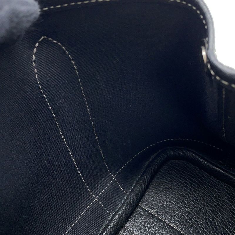 エルメス トートバッグ ガーデンパーティTTPM ブラック/シルバー金具 トワルオフィシエ/ネゴンダ □H刻印 黒