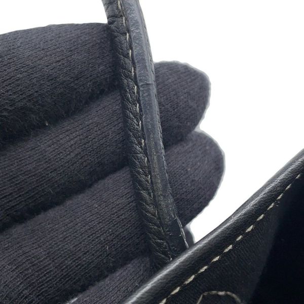 エルメス トートバッグ ガーデンパーティTTPM ブラック/シルバー金具 トワルオフィシエ/ネゴンダ □H刻印 黒