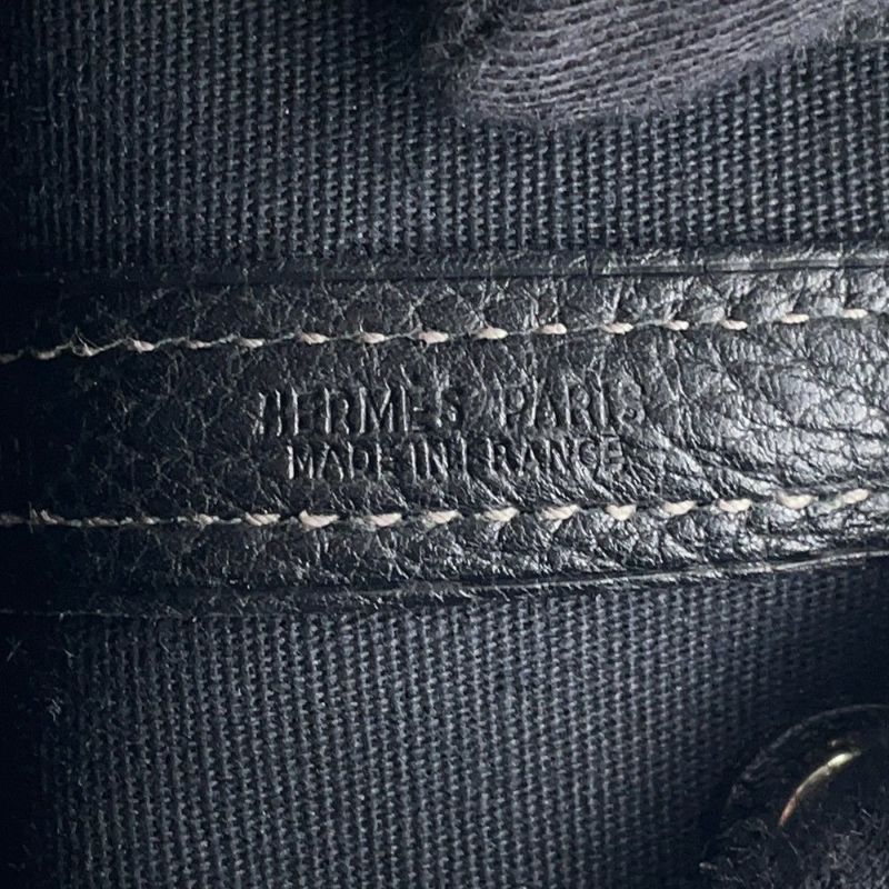 エルメス トートバッグ ガーデンパーティTTPM ブラック/シルバー金具 トワルオフィシエ/ネゴンダ □H刻印 黒