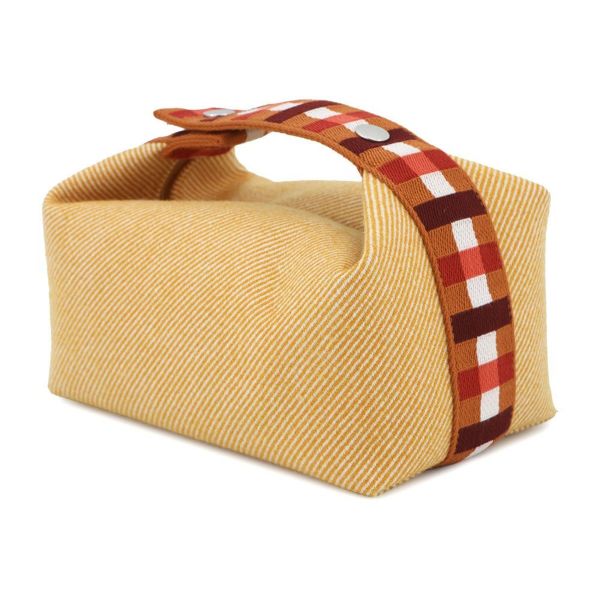 エルメス ポーチ ブリッド・ア・ブラックPM オカレ フォーヴ/シルバー金具 キャンバス HERMES ポーチ