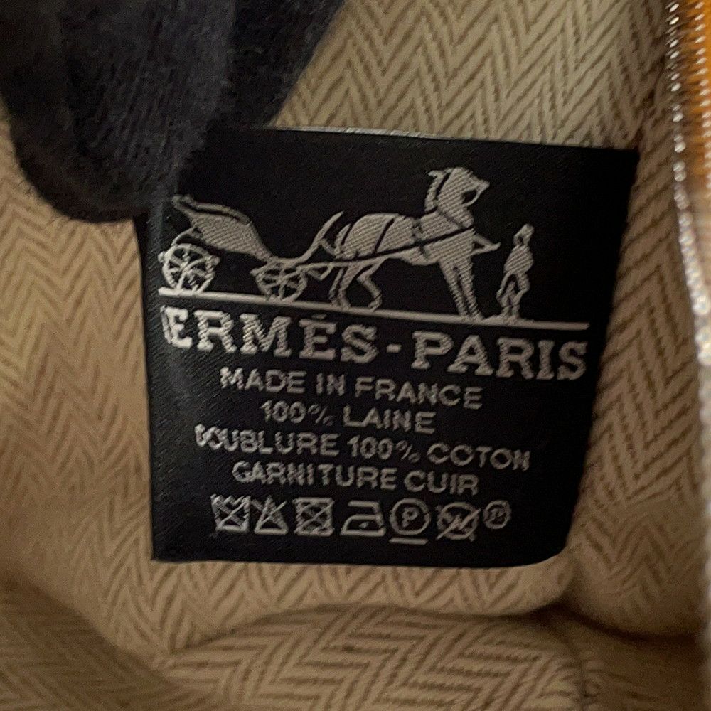 エルメス ポーチ ブリッド・ア・ブラックPM オカレ フォーヴ/シルバー金具 キャンバス HERMES ポーチ