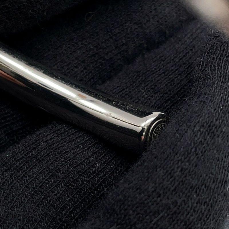 エルメス ブレスレット トルサード オープン バングル ブラウン/シルバー金具 サイズT4 HERMES アクセサリー