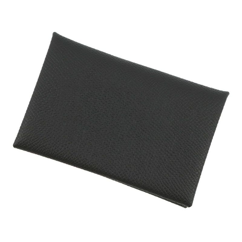 エルメス カードケース カルヴィ ブラック エプソン W刻印 HERMES 名刺入れ 黒