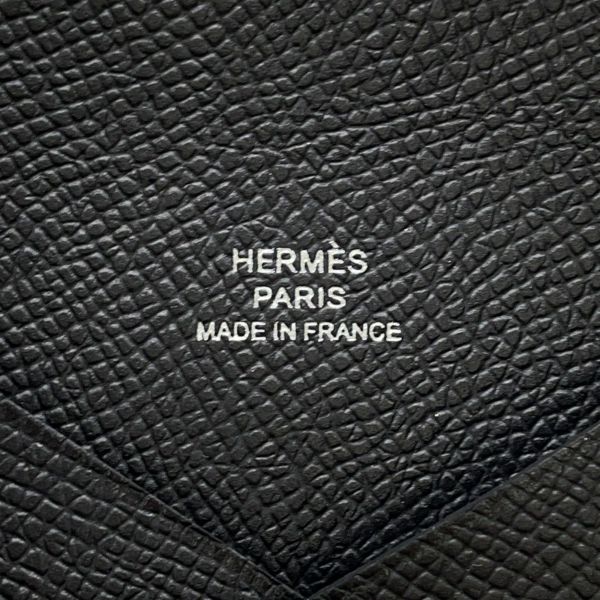 エルメス カードケース カルヴィ ブラック エプソン W刻印 HERMES 名刺入れ 黒