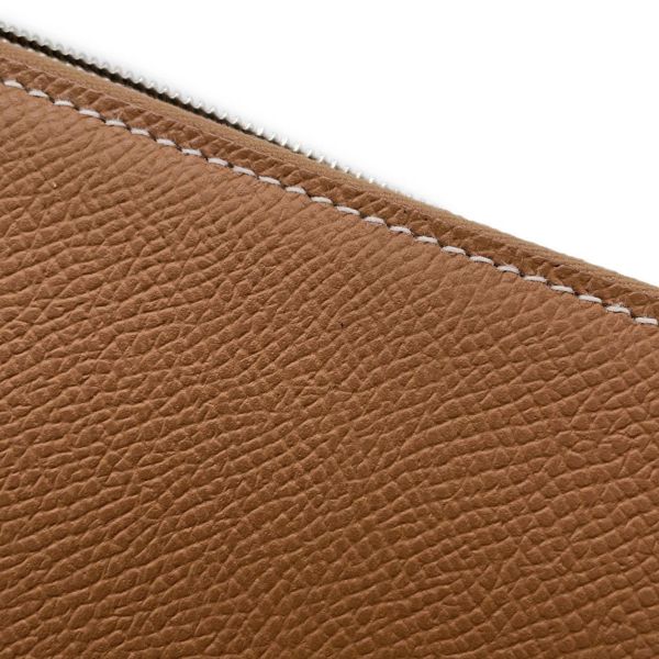 エルメス 長財布 アザップロング シルクイン ゴールド/シルバー金具 エプソン B刻印 HERMES 財布