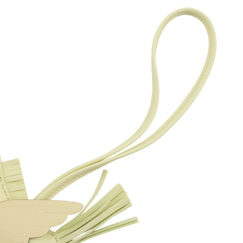 エルメス バッグチャーム ロデオPM ペガサス ジョーヌミルトン ラムスキン W刻印