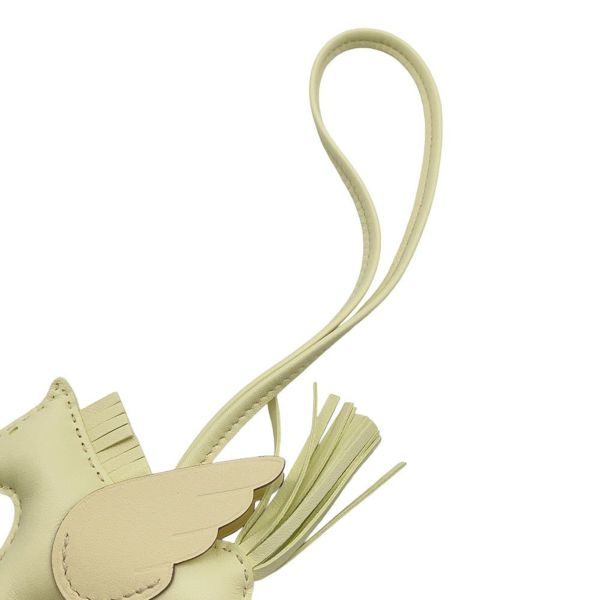 エルメス バッグチャーム ロデオPM ペガサス ジョーヌミルトン ラムスキン W刻印