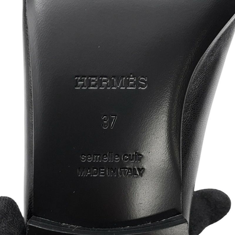 エルメス パンプス ラブリー ケリーバックル レディースサイズ37 HERMES 黒