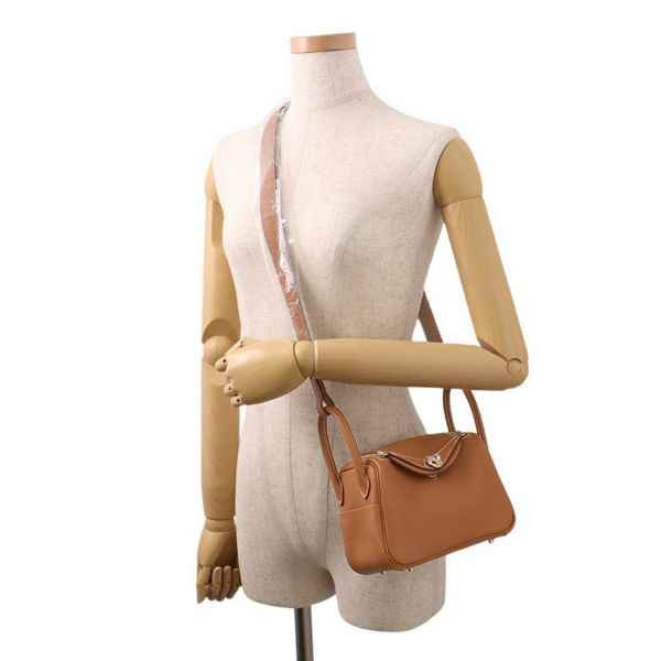 エルメス リンディ ミニ ゴールド/シルバー金具 トリヨンクレマンス K刻印 2wayショルダー