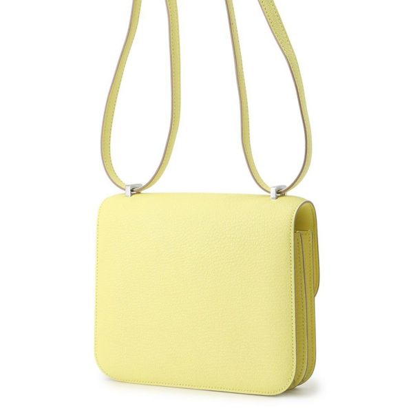 エルメス ミニ コンスタンス3 ミロワール リモンチェッロ/シルバー金具 シェブルミゾル W刻印