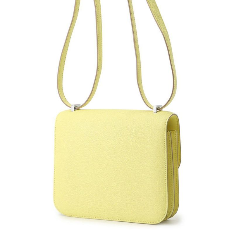 エルメス ミニ コンスタンス3 ミロワール リモンチェッロ/シルバー金具 シェブルミゾル W刻印