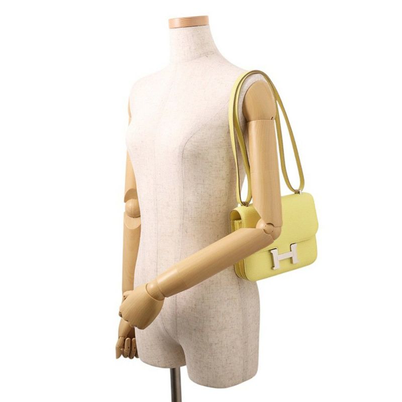 エルメス ミニ コンスタンス3 ミロワール リモンチェッロ/シルバー金具 シェブルミゾル W刻印