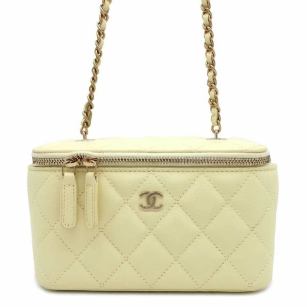 シャネル チェーンショルダーバッグ バニティケース ココマーク マトラッセ キャビアスキン AP1341 CHANEL