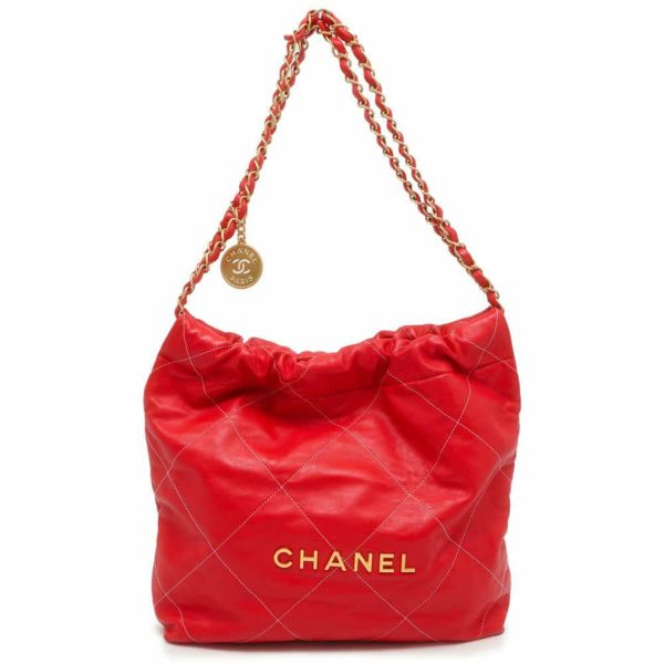 シャネル チェーンショルダーバッグ CHANEL22 スモール シャイニーカーフレザー AS3260 CHANEL ポーチ付き