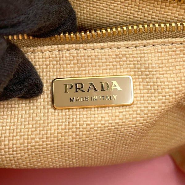 プラダ ショルダーバッグ バケットバッグ フラワー ラフィア/レザー 1BE008 PRADA 2wayショルダーバッグ アウトレット品