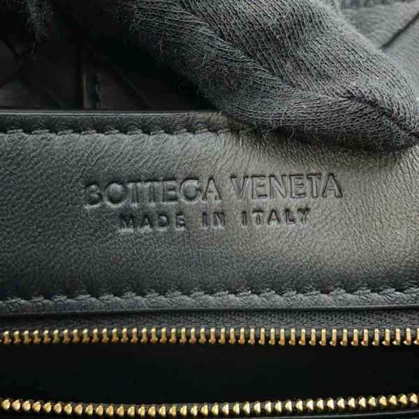 ボッテガヴェネタ ハンドバッグ イントレチャート アンディアーモ ミディアム ラムスキン 766016 BOTTEGA VENETA 2wayショルダー 黒