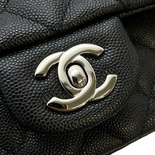 シャネル チェーンショルダーバッグ ココマーク キャビアスキン A69900 CHANEL ミニ フラップ バッグ 黒