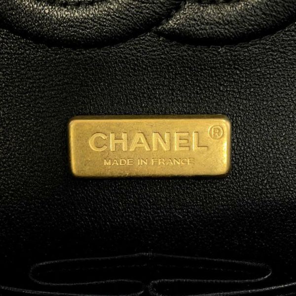 シャネル チェーンショルダーバッグ マトラッセ25 ココマーク ツイード ラインストーン A01112 CHANEL 黒