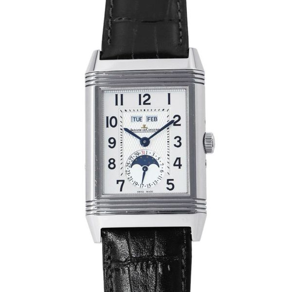 ジャガールクルト グランド レベルソ カレンダー Q3758420 LECOULTRE 腕時計 シルバー文字盤