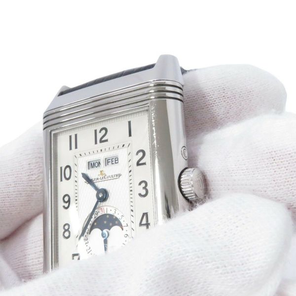 ジャガールクルト グランド レベルソ カレンダー Q3758420 LECOULTRE 腕時計 シルバー文字盤