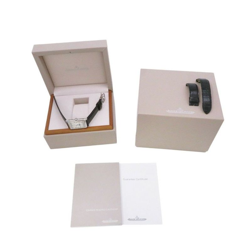 ジャガールクルト グランド レベルソ カレンダー Q3758420 LECOULTRE 腕時計 シルバー文字盤