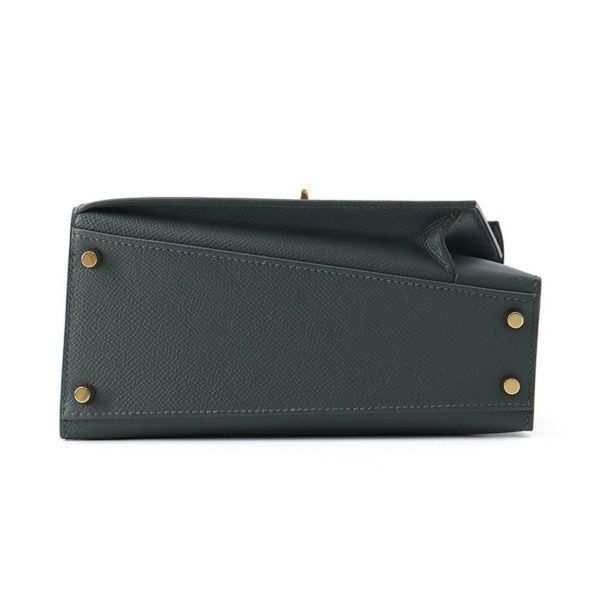 エルメス ショルダー バッグ ケリー20 無秩序 外縫い ヴェールマングローブ/シャンパンゴールド金具 エプソン K刻印