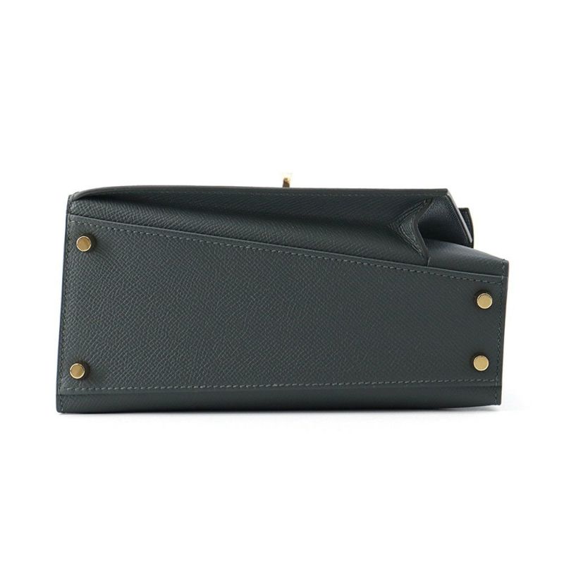 エルメス ショルダー バッグ ケリー20 無秩序 外縫い ヴェールマングローブ/シャンパンゴールド金具 エプソン K刻印