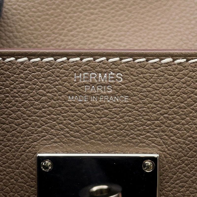 エルメス ケリーメッセンジャーPM エトゥープ/シルバー金具 エバーカラー W刻印 HERMES メンズ
