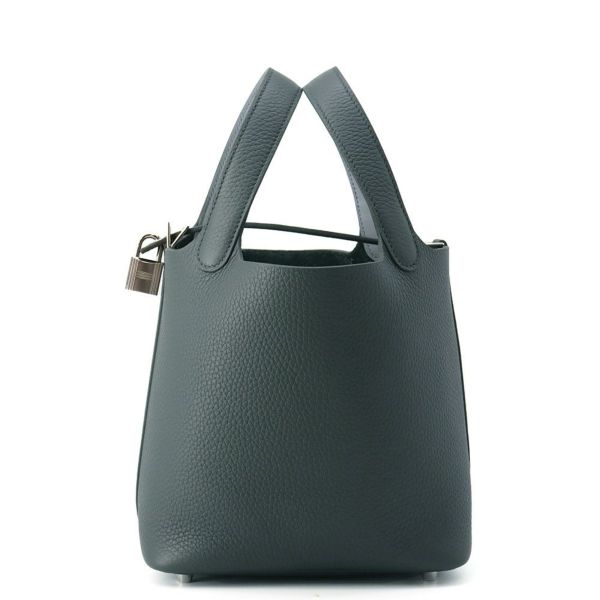 エルメス ピコタンロックPM エクラ ヴェールマングローブ/グリパンタン/シルバー金具 トリヨンクレマンス K刻印