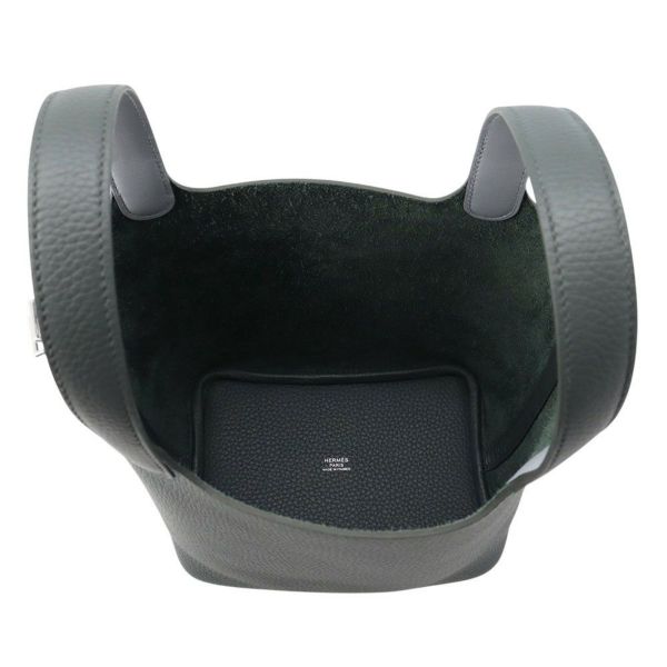 エルメス ピコタンロックPM エクラ ヴェールマングローブ/グリパンタン/シルバー金具 トリヨンクレマンス K刻印