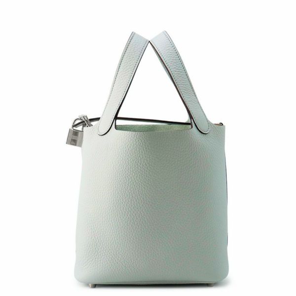 エルメス ハンドバッグ ピコタンロックPM ブルーペール/シルバー金具 トリヨンクレマンス W刻印