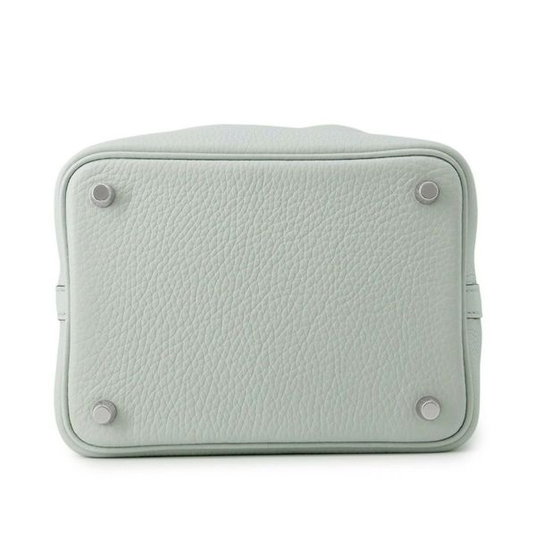 エルメス ハンドバッグ ピコタンロックPM ブルーペール/シルバー金具 トリヨンクレマンス W刻印