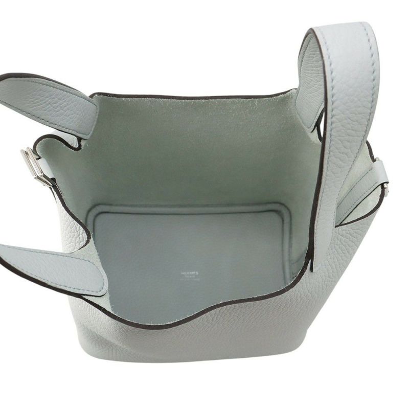 エルメス ハンドバッグ ピコタンロックPM ブルーペール/シルバー金具 トリヨンクレマンス W刻印