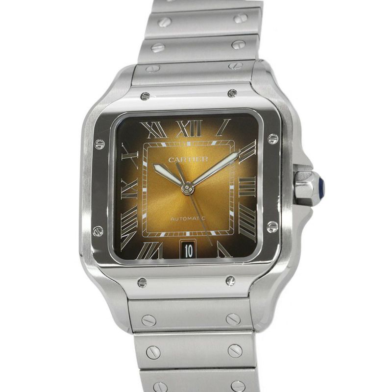 カルティエ サントス ドゥ カルティエ LM WSSA0064 Cartier 腕時計 ブラウン文字盤