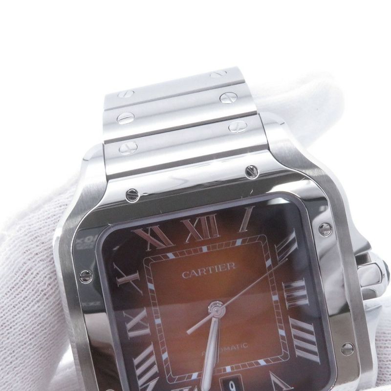 カルティエ サントス ドゥ カルティエ LM WSSA0064 Cartier 腕時計 ブラウン文字盤