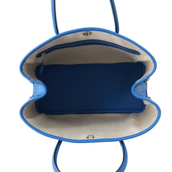 エルメス トートバッグ ガーデンパーティTPM ニューブルーイドラ/シルバー金具 ネゴンダ K刻印