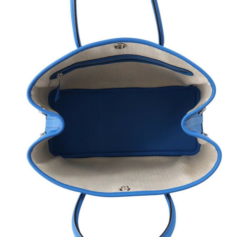 エルメス トートバッグ ガーデンパーティTPM ニューブルーイドラ/シルバー金具 ネゴンダ K刻印