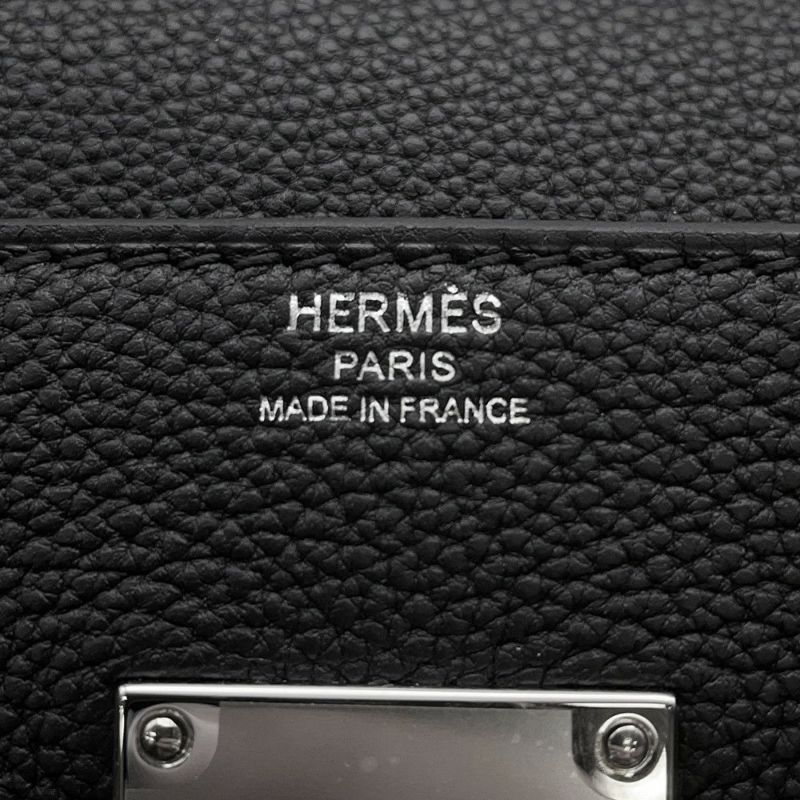 エルメス ケリーメッセンジャーPM ブラック/シルバー金具 トゴ K刻印 HERMES バッグ 黒