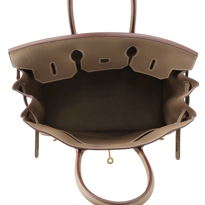 エルメス バーキン35 エトゥープ/ゴールド金具 トゴ W刻印 HERMES Birkin ハンドバッグ