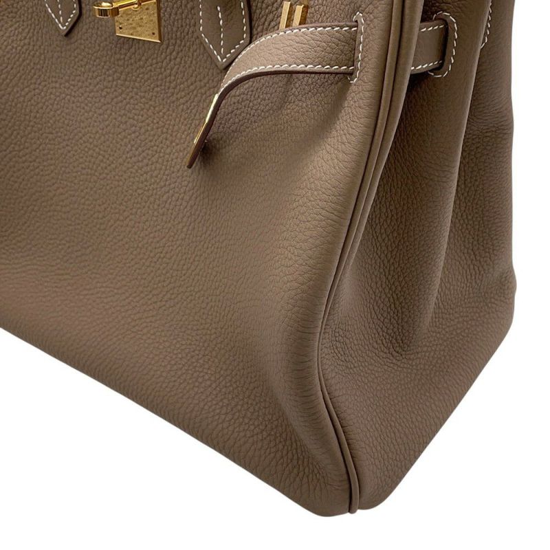 エルメス バーキン35 エトゥープ/ゴールド金具 トゴ W刻印 HERMES Birkin ハンドバッグ