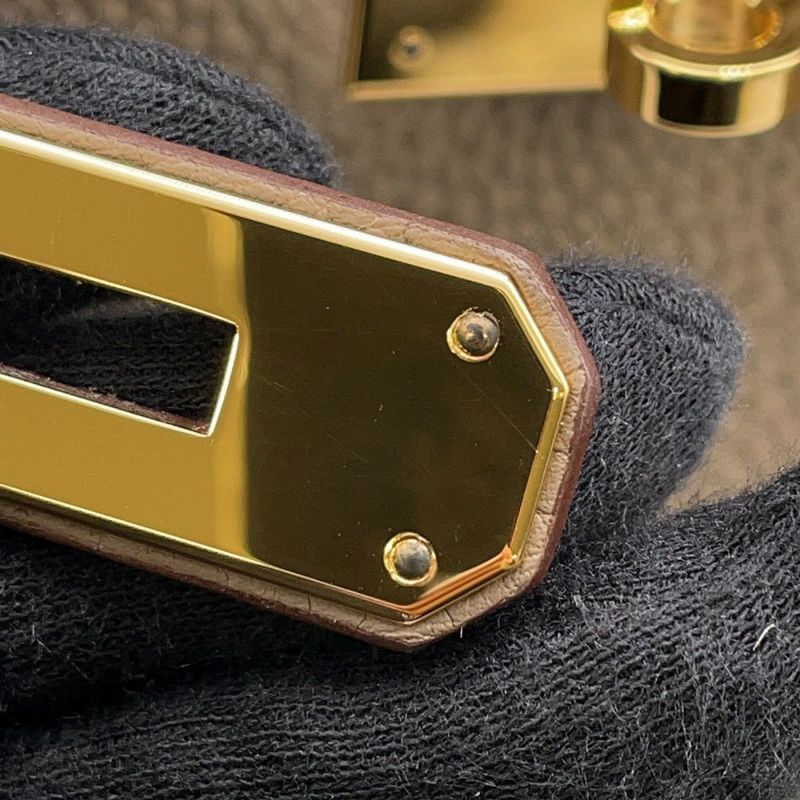 エルメス バーキン35 エトゥープ/ゴールド金具 トゴ W刻印 HERMES Birkin ハンドバッグ