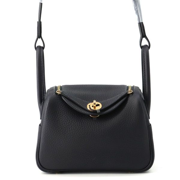 エルメス リンディ ミニ キャバン/ゴールド金具 トリヨンクレマンス K刻印 2wayショルダー