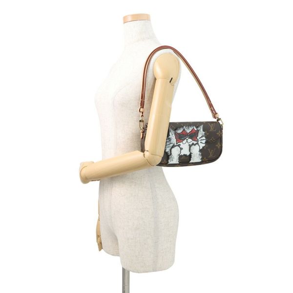 ルイヴィトン チェーンウォレット モノグラム ウォレット オン チェーン・アイビー M15148 トラベル ウィズ 猫