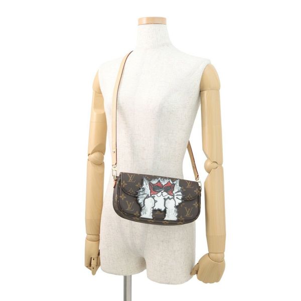 ルイヴィトン チェーンウォレット モノグラム ウォレット オン チェーン・アイビー M15148 トラベル ウィズ 猫