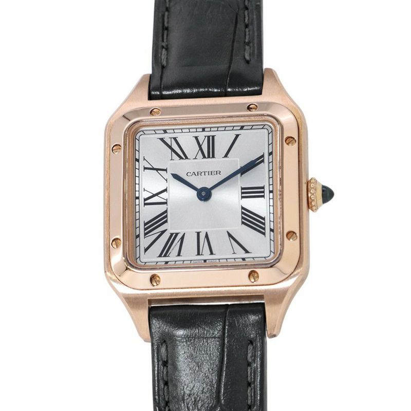 カルティエ サントス デュモン SM K18ピンクゴールド WGSA0022 Cartier 腕時計 シルバー文字盤