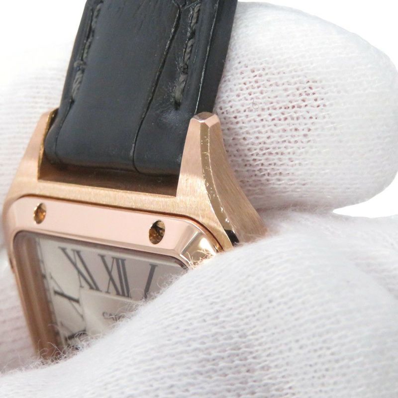 カルティエ サントス デュモン SM K18ピンクゴールド WGSA0022 Cartier 腕時計 シルバー文字盤