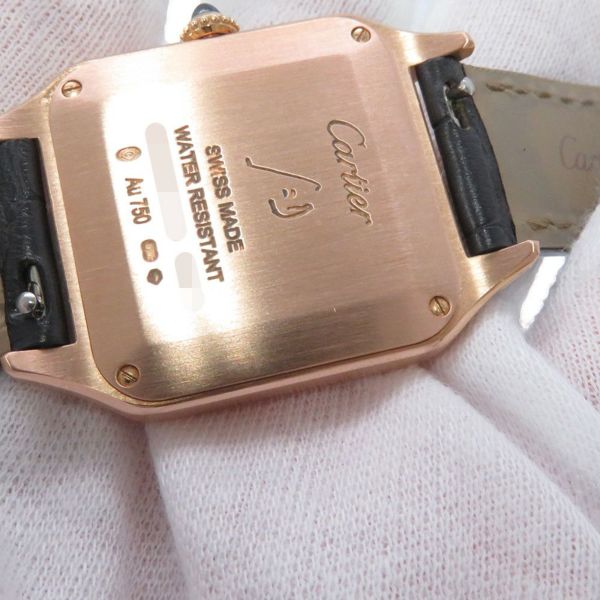 カルティエ サントス デュモン SM K18ピンクゴールド WGSA0022 Cartier 腕時計 シルバー文字盤